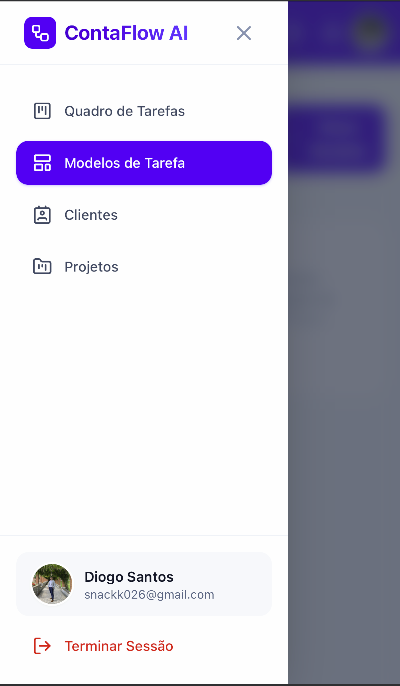 ContaFlowAI app dashboard screenshot
